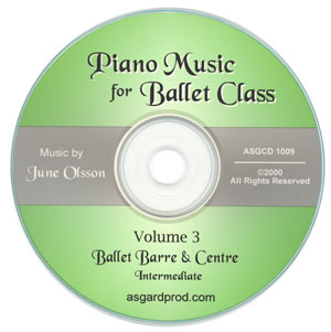 Piano Music for Ballet Class Vol 3 Intermediate CD 